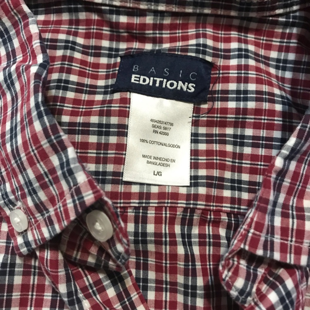 Basic Plaid button up - Picture 2 of 2